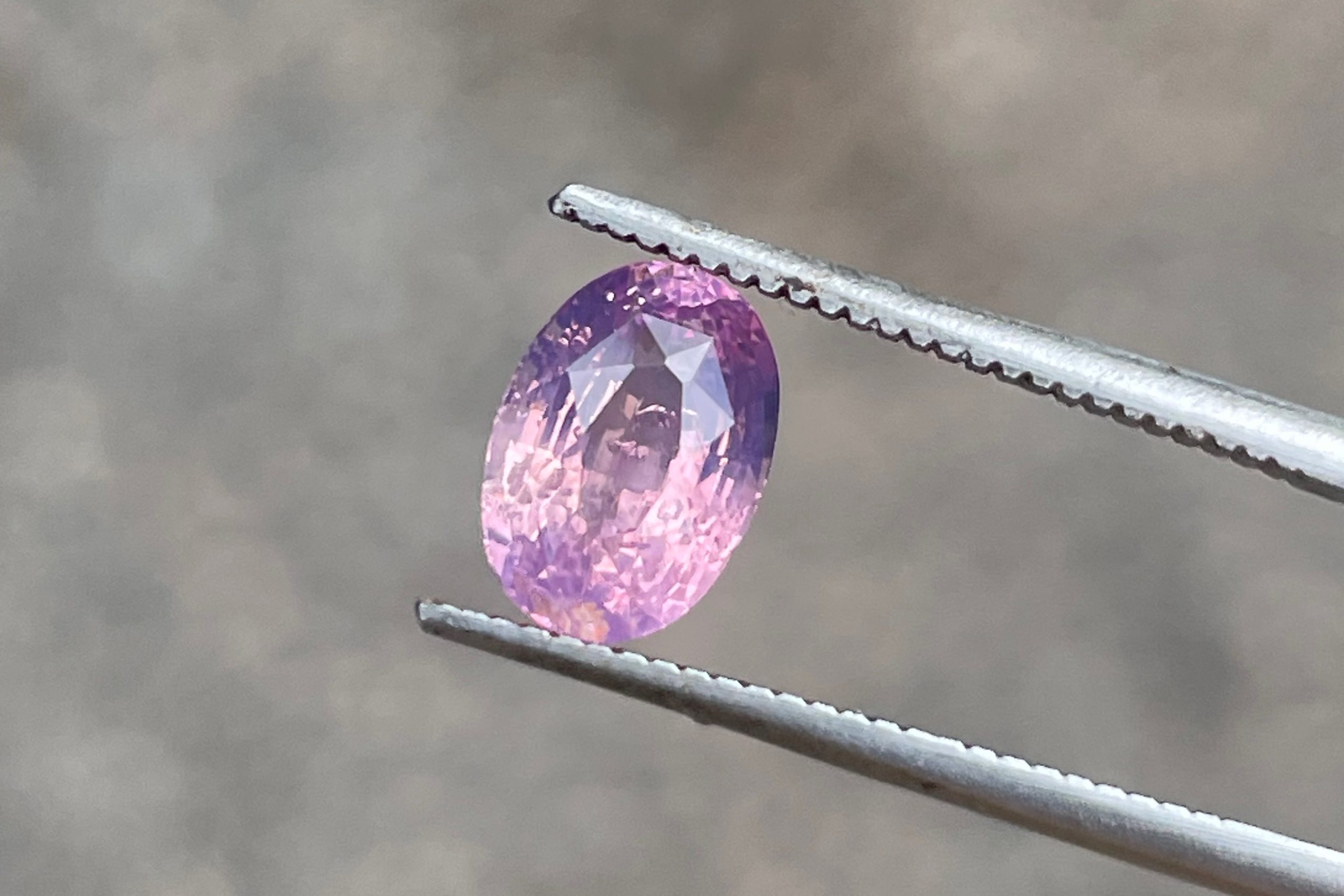 Unheated padparadscha oval shape, 1.47 carats